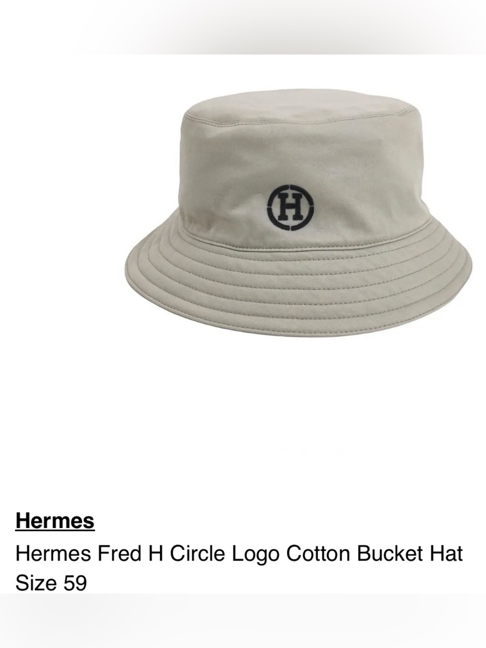 HERMES BUCKET HAT authentic